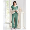 image:imageEkouaer Womens Pajama Sets Short Sleeve Top and Pants 2 Piece Pjs Soft Sleepwear Comfy Lounge Set SXXLGreen