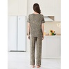 image:imageEkouaer Womens Pajama Sets Short Sleeve Top and Pants 2 Piece Pjs Soft Sleepwear Comfy Lounge Set SXXLLeopard
