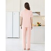image:imageEkouaer Womens Pajama Sets Short Sleeve Top and Pants 2 Piece Pjs Soft Sleepwear Comfy Lounge Set SXXLLight Pink