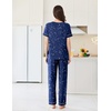 image:imageEkouaer Womens Pajama Sets Short Sleeve Top and Pants 2 Piece Pjs Soft Sleepwear Comfy Lounge Set SXXLNavy Blue Star