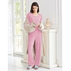 image:imageEkouaer Womens Pajama Sets Short Sleeve Top and Pants 2 Piece Pjs Soft Sleepwear Comfy Lounge Set SXXLPink