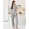 image:imageEkouaer Womens Pajama Sets Short Sleeve Top and Pants 2 Piece Pjs Soft Sleepwear Comfy Lounge Set SXXLPink Star