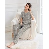 image:imageEkouaer Womens Pajama Sets Short Sleeve Top and Pants 2 Piece Pjs Soft Sleepwear Comfy Lounge Set SXXLWhite Leopard