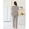image:imageEkouaer Womens Pajama Sets Short Sleeve Top and Pants 2 Piece Pjs Soft Sleepwear Comfy Lounge Set SXXLWhite Leopard