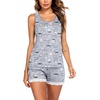image:imageEkouaer Womens Pajama Sets Sleeveless Tank Top and Shorts Pj Set Lace Hem Sleepwear SXXXLCoffee Cup