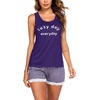 image:imageEkouaer Womens Pajama Sets Sleeveless Tank Top and Shorts Pj Set Lace Hem Sleepwear SXXXLPurple