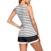image:imageEkouaer Womens Pajama Sets Sleeveless Tank Top and Shorts Pj Set Lace Hem Sleepwear SXXXLWhite Black Stripe