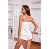 image:imageEkouaer Womens Pajama Sets Soft Lingerie Sleepwear 2 Piece Cami Shorts Set V Neck Pj Lace NightwearCherry
