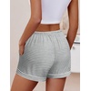 image:imageEkouaer Womens Pajama Shorts Casual Summer Sleep Shorts Cute Printed Lounge Pj Bottoms with Drawstring amp PocketsGrey Strip