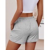 image:imageEkouaer Womens Pajama Shorts Casual Summer Sleep Shorts Cute Printed Lounge Pj Bottoms with Drawstring amp PocketsLight Grey