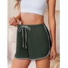 image:imageEkouaer Womens Pajama Shorts Elastic Waist Sleep Shorts Stylish Lounge Shorts Casual Comfy Sweat ShortsArmy Green