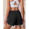 image:imageEkouaer Womens Pajama Shorts Elastic Waist Sleep Shorts Stylish Lounge Shorts Casual Comfy Sweat ShortsBlack