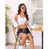 image:imageEkouaer Womens Pajama Shorts Elastic Waist Sleep Shorts Stylish Lounge Shorts Casual Comfy Sweat ShortsBlack