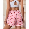 image:imageEkouaer Womens Pajama Shorts Elastic Waist Sleep Shorts Stylish Lounge Shorts Casual Comfy Sweat ShortsCherry