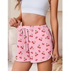 image:imageEkouaer Womens Pajama Shorts Elastic Waist Sleep Shorts Stylish Lounge Shorts Casual Comfy Sweat ShortsCherry