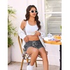 image:imageEkouaer Womens Pajama Shorts Elastic Waist Sleep Shorts Stylish Lounge Shorts Casual Comfy Sweat ShortsGrey