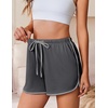 image:imageEkouaer Womens Pajama Shorts Elastic Waist Sleep Shorts Stylish Lounge Shorts Casual Comfy Sweat ShortsGrey