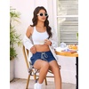 image:imageEkouaer Womens Pajama Shorts Elastic Waist Sleep Shorts Stylish Lounge Shorts Casual Comfy Sweat ShortsNavy Blue