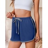 image:imageEkouaer Womens Pajama Shorts Elastic Waist Sleep Shorts Stylish Lounge Shorts Casual Comfy Sweat ShortsNavy Blue