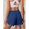 image:imageEkouaer Womens Pajama Shorts Elastic Waist Sleep Shorts Stylish Lounge Shorts Casual Comfy Sweat ShortsNavy Blue