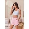 image:imageEkouaer Womens Pajama Shorts Elastic Waist Sleep Shorts Stylish Lounge Shorts Casual Comfy Sweat ShortsPink