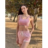 image:imageEkouaer Womens Pajama Shorts Elastic Waist Sleep Shorts Stylish Lounge Shorts Casual Comfy Sweat ShortsPink