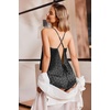 image:imageEkouaer Womens Satin Pajama Set Backless Cami Top and Shorts Soft Pjs Set for Lounging or SleepwearBlack Leopard