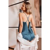 image:imageEkouaer Womens Satin Pajama Set Backless Cami Top and Shorts Soft Pjs Set for Lounging or SleepwearDark Blue Leopard