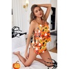 image:imageEkouaer Womens Satin Pajama Set Backless Cami Top and Shorts Soft Pjs Set for Lounging or SleepwearHalloween Orange