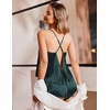 image:imageEkouaer Womens Satin Pajama Set Backless Cami Top and Shorts Soft Pjs Set for Lounging or SleepwearLake Blue Leopard