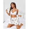 image:imageEkouaer Womens Silk Pajama Sets Button Up Satin Pjs Short Sleeve 2 Piece Pj Sets Cute Lounge Sets with Chest PocketWhite Wine Glasses