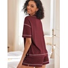 image:imageEkouaer Womens Waffle Knit Two Piece Lounge Set Soft Matching Outfits for Daily Wear Casual Shorts Set with PocketDate Red