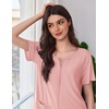 image:imageEkouaer Womens Zipper Robe Short Sleeves Swiss Dots Housecoat Zip Up Bathrobe Soft Nightgown with Pockets S3XLLight Pink