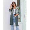 image:imageEkouaer Zipper Robes for Women 34 Sleeve Housecoats Knee Length Bathrobe Lightweight Nightgown with Pockets S3XLGrey Flower