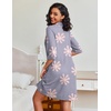 image:imageEkouaer Zipper Robes for Women Waffle Knit Bathrobes Short Lightweight Knee Length Loungewear with Pockets SXXLFloral Green