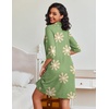 image:imageEkouaer Zipper Robes for Women Waffle Knit Bathrobes Short Lightweight Knee Length Loungewear with Pockets SXXLFloral Purple