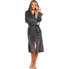 image:imageEkouaer Fleece Robes for Women with Hooded Warm Soft Cozy Long Plush Bathrobe SXXLBdark Gray