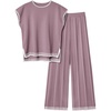 image:imageEkouaer Womens Matching Sets Knit Sweater Sets 2 Pieces Outfits Pullover Tops Wide Legs Pants Lounge SetPurple
