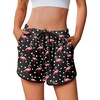 image:imageEkouaer Womens Pajama Shorts Elastic Waist Sleep Shorts Stylish Lounge Shorts Casual Comfy Sweat ShortsFlamingo