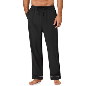 image:imageEkouaer Mens Pajama Pants Sleepwear Soft Pjs Bottoms Sleep Lounge Long Pant with Drawstring amp PocketsBlack