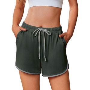 image:imageEkouaer Womens Pajama Shorts Elastic Waist Sleep Shorts Stylish Lounge Shorts Casual Comfy Sweat ShortsArmy Green