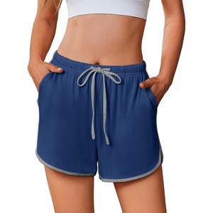 image:imageEkouaer Womens Pajama Shorts Elastic Waist Sleep Shorts Stylish Lounge Shorts Casual Comfy Sweat ShortsNavy Blue