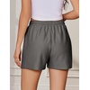 image:imageEKOUAER Womens Pajama Shorts Textured Casual Lounge Short Elastic Waist Pj Shorts Sweatsuits with Pockets 2026Dark Grey