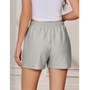 image:imageEKOUAER Womens Pajama Shorts Textured Casual Lounge Short Elastic Waist Pj Shorts Sweatsuits with Pockets 2026Light Grey