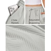 image:imageEKOUAER Womens Pajama Shorts Textured Casual Lounge Short Elastic Waist Pj Shorts Sweatsuits with Pockets 2026Light Grey