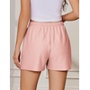 image:imageEKOUAER Womens Pajama Shorts Textured Casual Lounge Short Elastic Waist Pj Shorts Sweatsuits with Pockets 2026Pink
