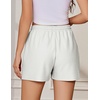 image:imageEKOUAER Womens Pajama Shorts Textured Casual Lounge Short Elastic Waist Pj Shorts Sweatsuits with Pockets 2026White