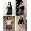 image:imageEkouaer 2 Pack Womens Pajama Shorts 2026 Summer Casual Lounge Sleep Short Ruffle Soft Comfy Pj Bottoms with PocketsBlack