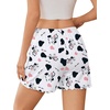 image:imageEkouaer 2 Pack Womens Pajama Shorts 2026 Summer Casual Lounge Sleep Short Ruffle Soft Comfy Pj Bottoms with PocketsBlackwhite Cow