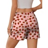 image:imageEkouaer 2 Pack Womens Pajama Shorts 2026 Summer Casual Lounge Sleep Short Ruffle Soft Comfy Pj Bottoms with PocketsPinkstrawberry